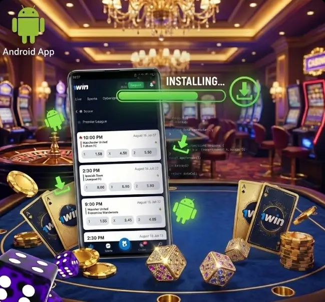 1win Android tətbiqinin rəsmi saytdan APK yüklənməsi prosesi